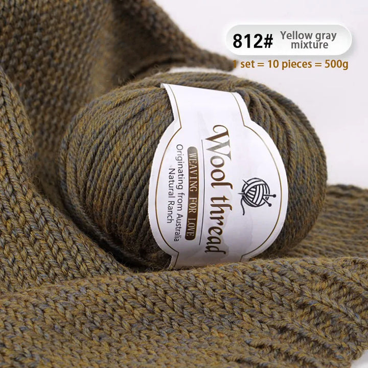 Rainbow Gradient Alpaca Wool Yarn – Medium Thick Knitting Yarn for Sweaters, Scarves, Shawls & DIY Crafts