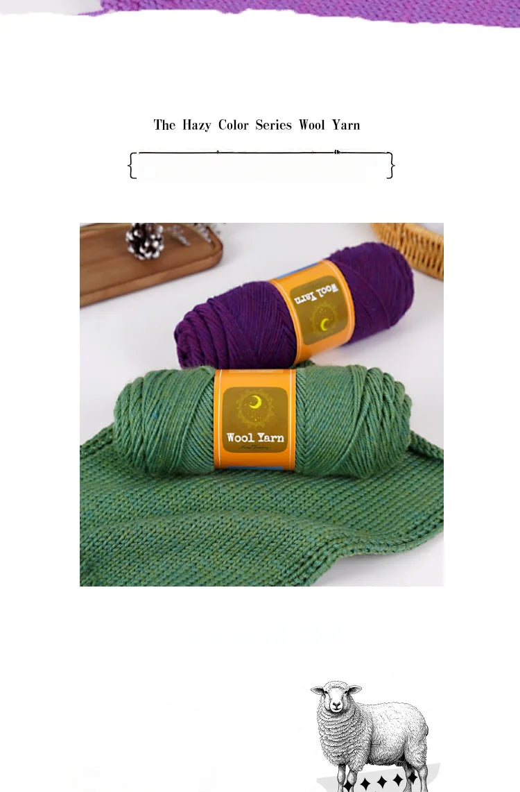 500g Colorful Alpaca Yarn – Thick Knitting Yarn for Sweaters, Coats, Scarves, Hats & Winter DIY Crafts