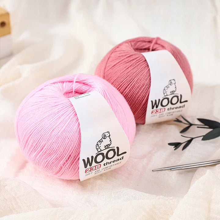 300g 100% Fine Wool Yarn Set – Soft Knitting Yarn for Sweaters, Scarves, Hats & DIY Crafts (6pcs Pack)