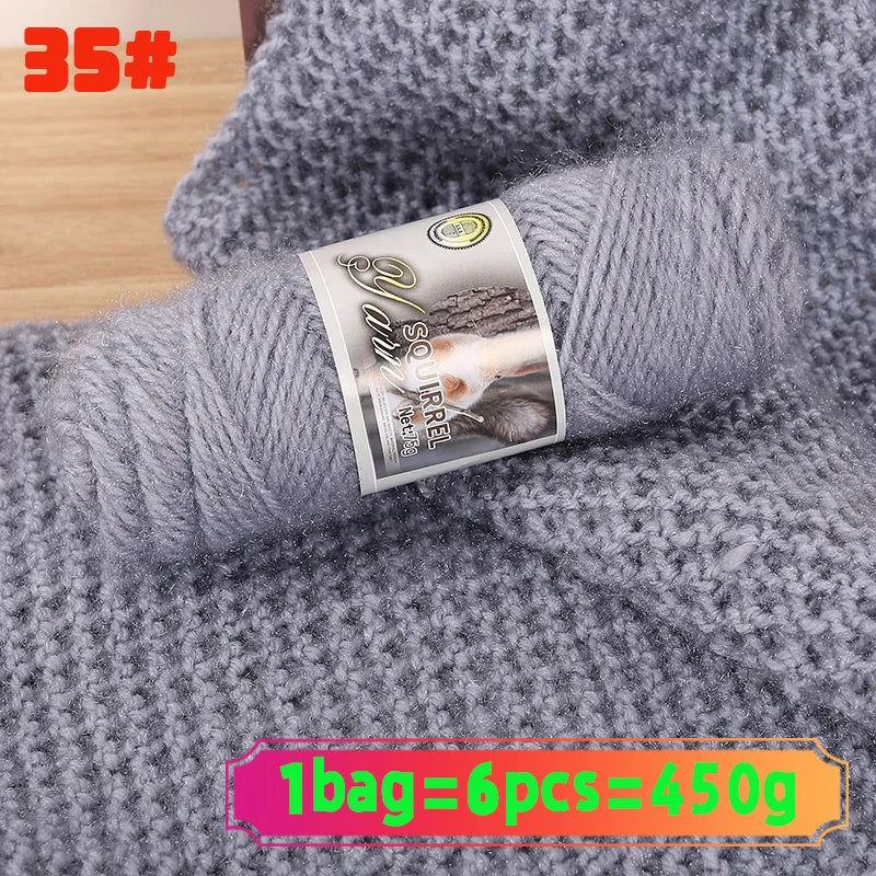 Thick Imitation Fur Yarn Ball – Soft DIY Knitting Yarn for Hats, Scarves, Coats & Shawls