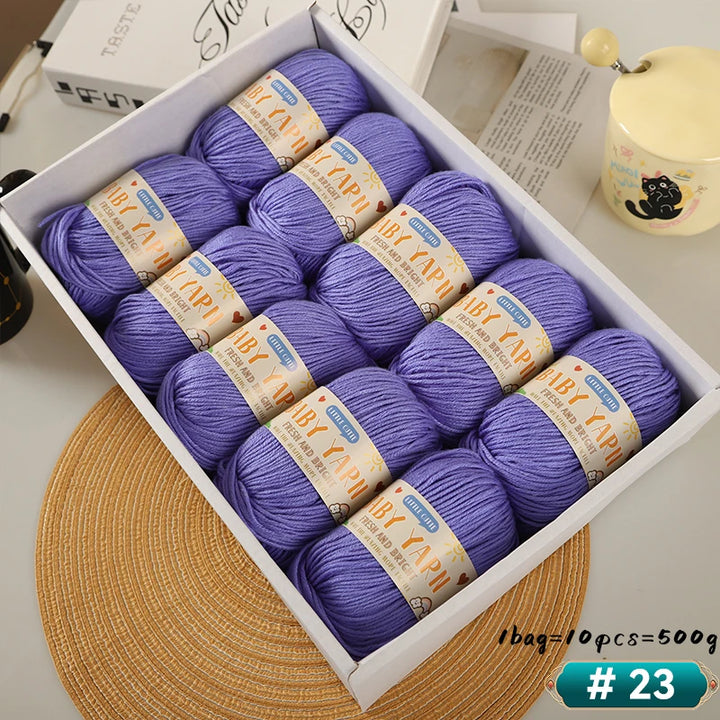 Soft Wool Blended 6-Strand Yarn – Skin-Friendly Knitting Yarn for Sweaters & Crafts