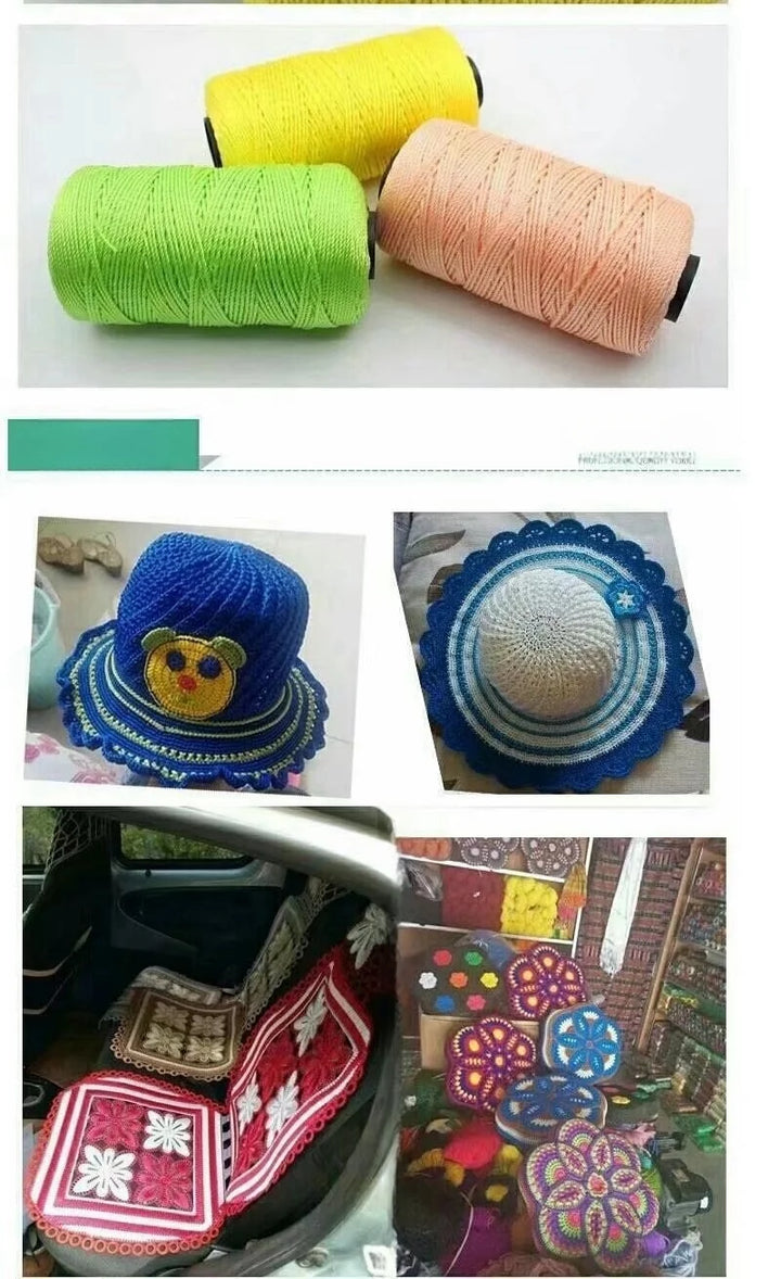 300g Summer Crochet Yarn – Handmade DIY Yarn for Hats, Bags & Home Accessories (3 Pieces/Pack)