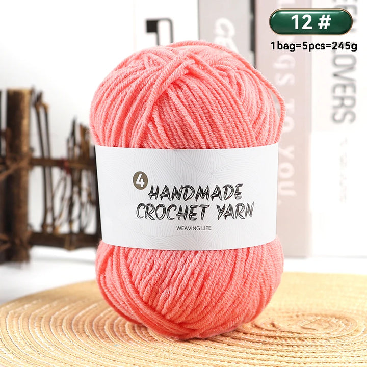 High-Quality 4-Ply Acrylic Yarn – Soft & Lightweight Knitting Yarn for Sweaters, Scarves, Coats, Gloves & DIY Crafts
