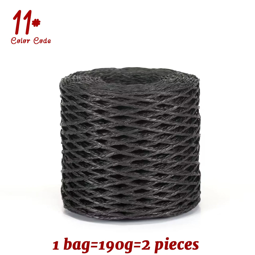 190g Bamboo Raffia Yarn (2 Skeins) – Straw Paper Crochet Yarn for Summer Hats, Bags & DIY Crafts