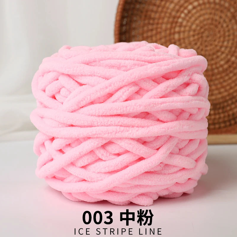 3pcs Ice-Striped Soft Thick Yarn – Handcrafted Yarn for Scarves, Hats, Slippers & DIY Projects