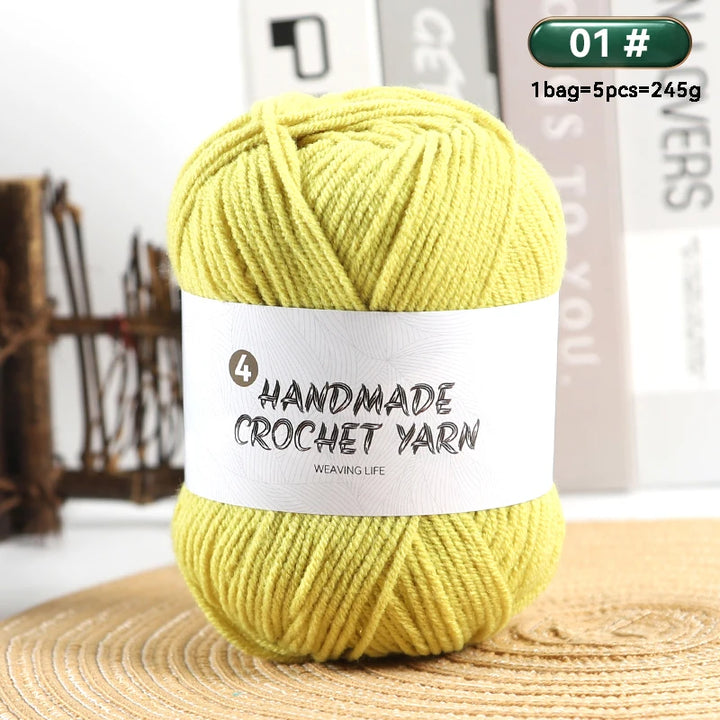 High-Quality 4-Ply Acrylic Yarn – Soft & Lightweight Knitting Yarn for Sweaters, Scarves, Coats, Gloves & DIY Crafts