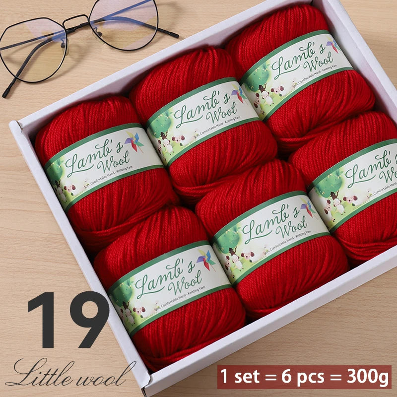 Very Soft Lamb Wool Yarn – Medium-Thick High-Quality Wool for Knitting Sweaters, Scarves & Accessories