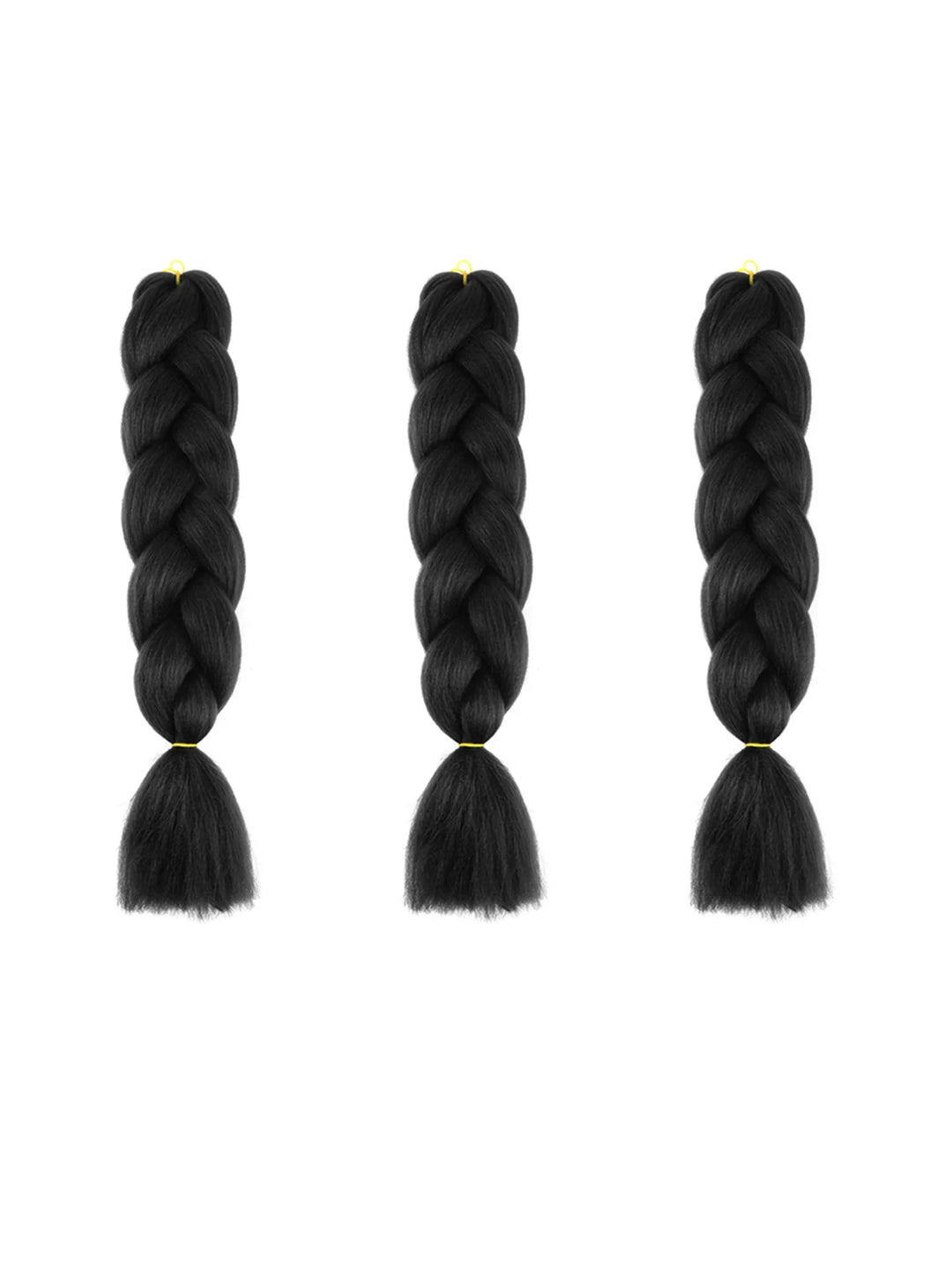 3 Packs 24 Inch Rainbow Braiding Hair Extensions – Ombre Synthetic Jumbo Braid Hair for Crochet Braids (Rose Red)