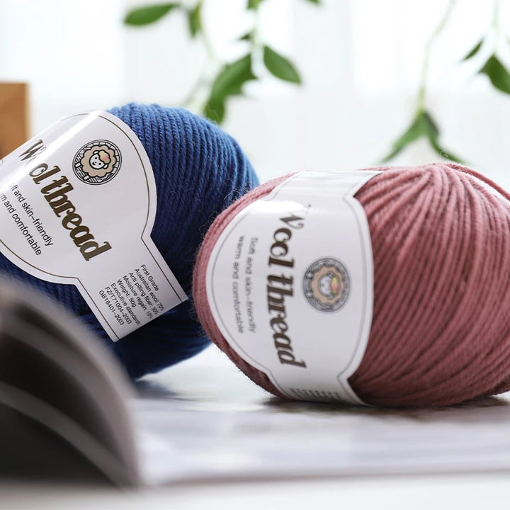 500g Fine Wool Knitting Yarn – Soft Handmade Yarn for Sweaters, Scarves, Hats & DIY Crafts (10 Skeins)