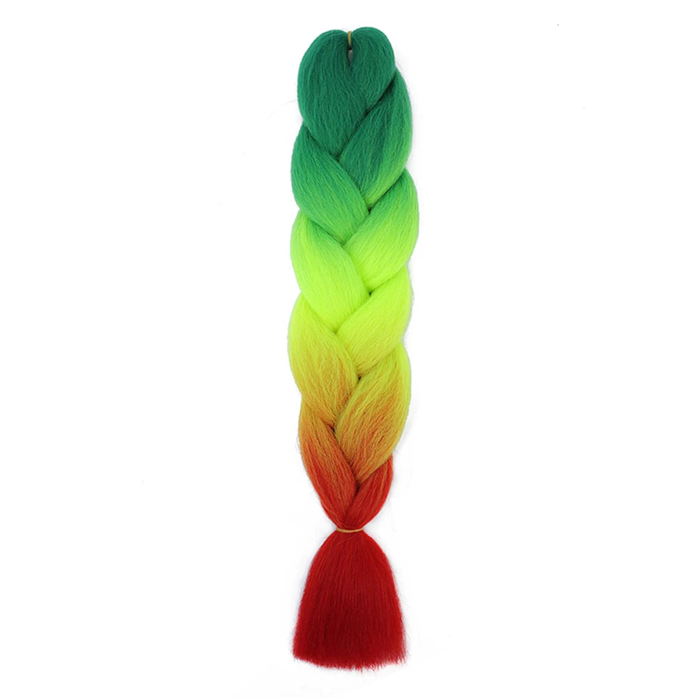 24 Inch Jumbo Braids Extensions – Synthetic Afro Ombre Kanekalon Hair for Children
