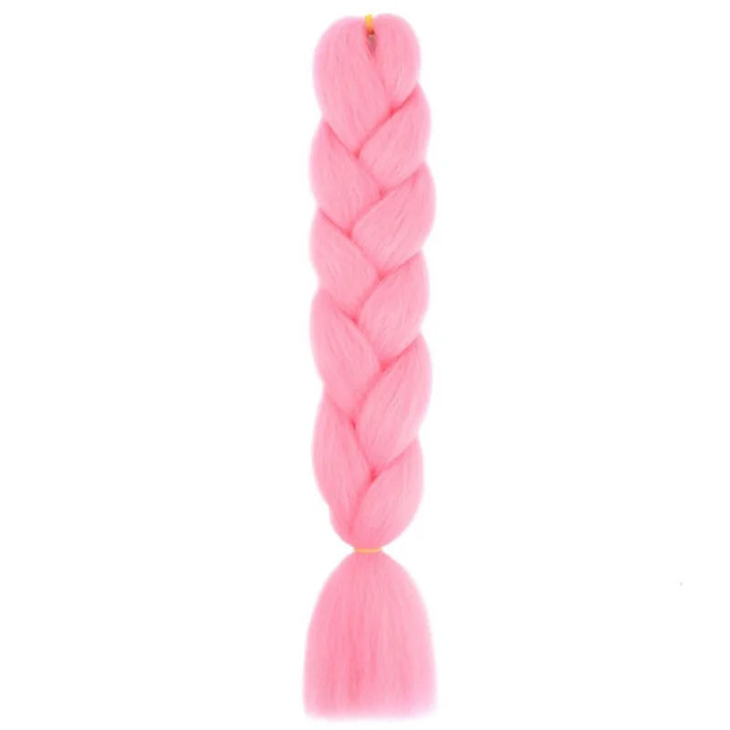 24 Inch Synthetic Jumbo Braiding Hair – Yaki Straight Box Braid Extensions for Dreadlocks & Twists