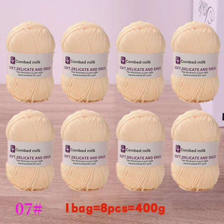 4-Strand Synthetic Knitting Yarn – Soft DIY Craft Yarn for Sweaters, Scarves & Blankets