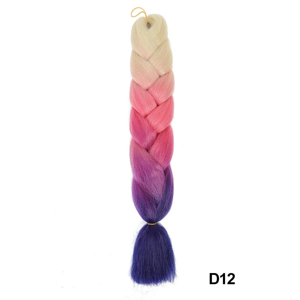 Synthetic 24 Inch 100g Ombre Jumbo Braiding Hair – Kanekalon Twist Extensions