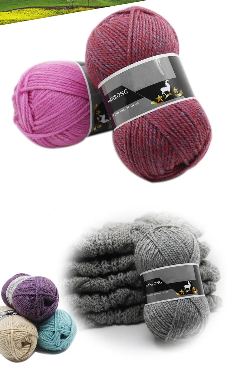 400g Thick Alpaca Wool Yarn – Chunky Knitting Yarn for Sweaters, Scarves, Hats & Coats (4 Skeins Pack)