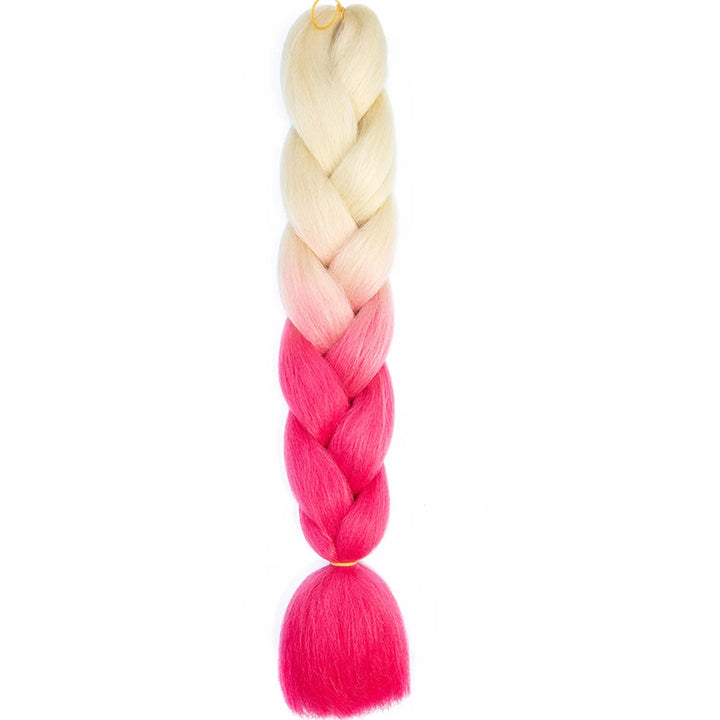 24 Inch Jumbo Box Braids Extensions – Synthetic Braiding Hair for Children (Pink, Purple, Yellow, Gray)