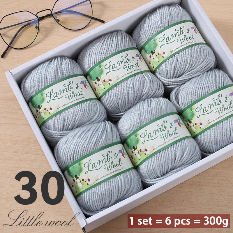 Very Soft Lamb Wool Yarn – Medium-Thick High-Quality Wool for Knitting Sweaters, Scarves & Accessories