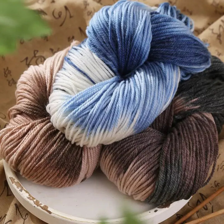 400g Hand-Dyed Chunky Alpaca Yarn (2 Skeins) – Gradient Rainbow Wool Yarn for Sweaters, Scarves & Hats