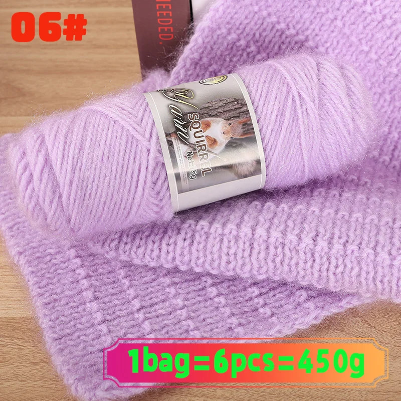 Thick Imitation Fur Yarn Ball – Soft DIY Knitting Yarn for Hats, Scarves, Coats & Shawls