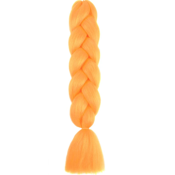 24 Inch Jumbo Box Braids Extensions – Synthetic Braiding Hair for Children (Pink, Purple, Yellow, Gray)