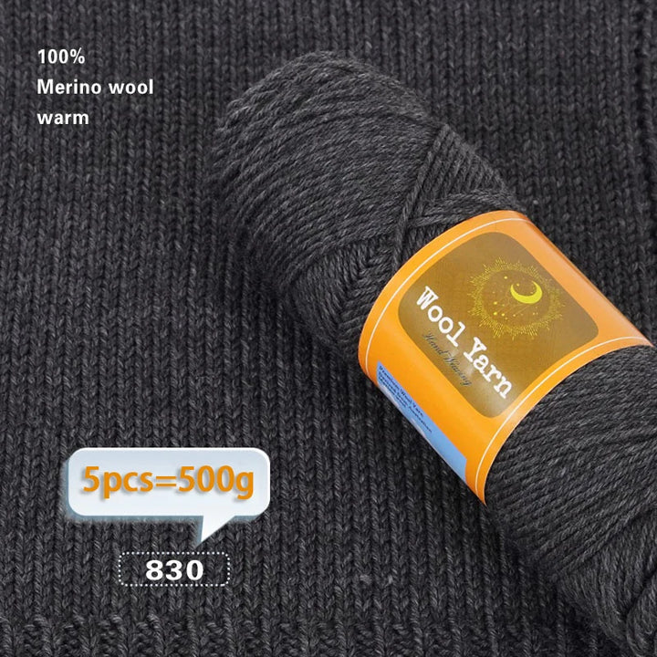 500g Colorful Alpaca Yarn – Thick Knitting Yarn for Sweaters, Coats, Scarves, Hats & Winter DIY Crafts