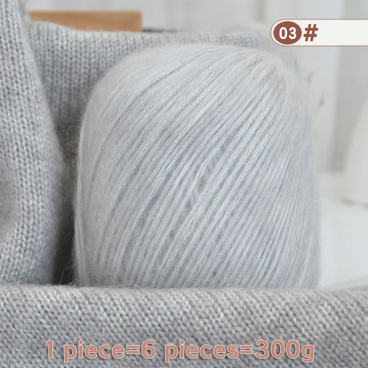 300g High-Quality Cashmere Yarn – Lightweight Multi-Color Yarn for Sweaters, Jackets, Scarves & Hats (6pcs Pack)