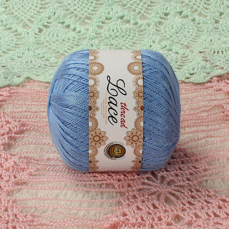 200g No. 8 Pearl Lace Yarn (4 Skeins) – Fine Crochet & Knitting Yarn for Shawls, Summer Sweaters, Scarves & Hats