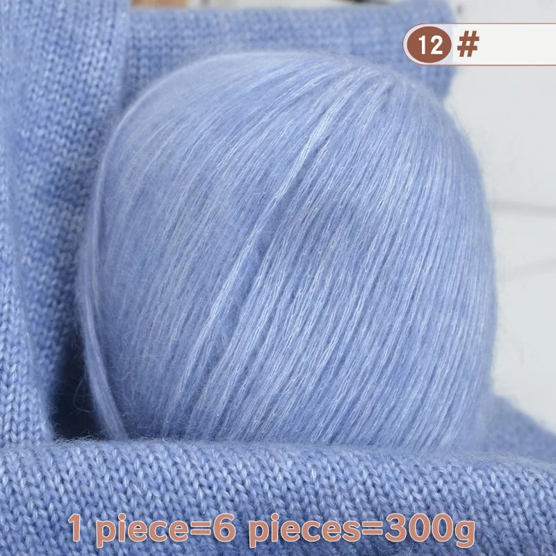 300g High-Quality Cashmere Yarn – Lightweight Multi-Color Yarn for Sweaters, Jackets, Scarves & Hats (6pcs Pack)