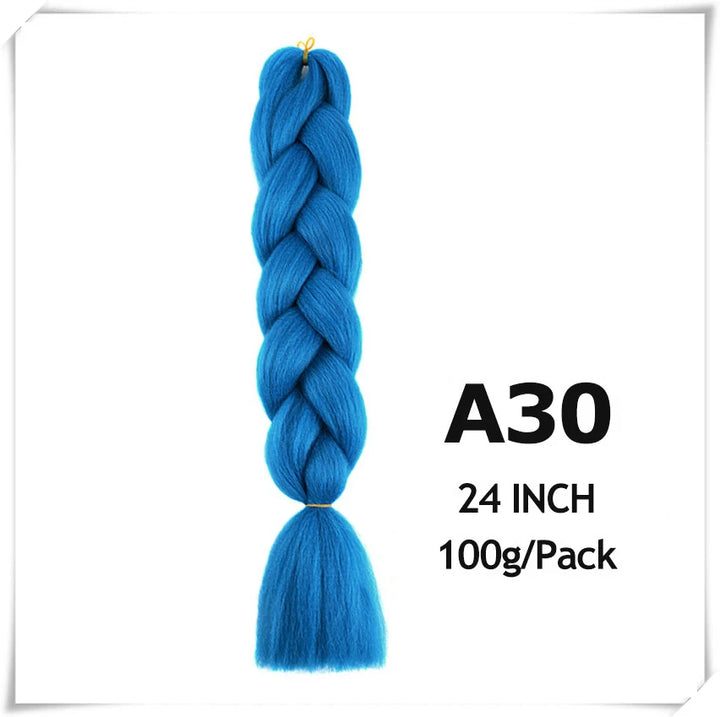 Pre-Stretched Jumbo Braiding Hair – 24 Inch Ombre Purple Synthetic Crochet Extensions for Women