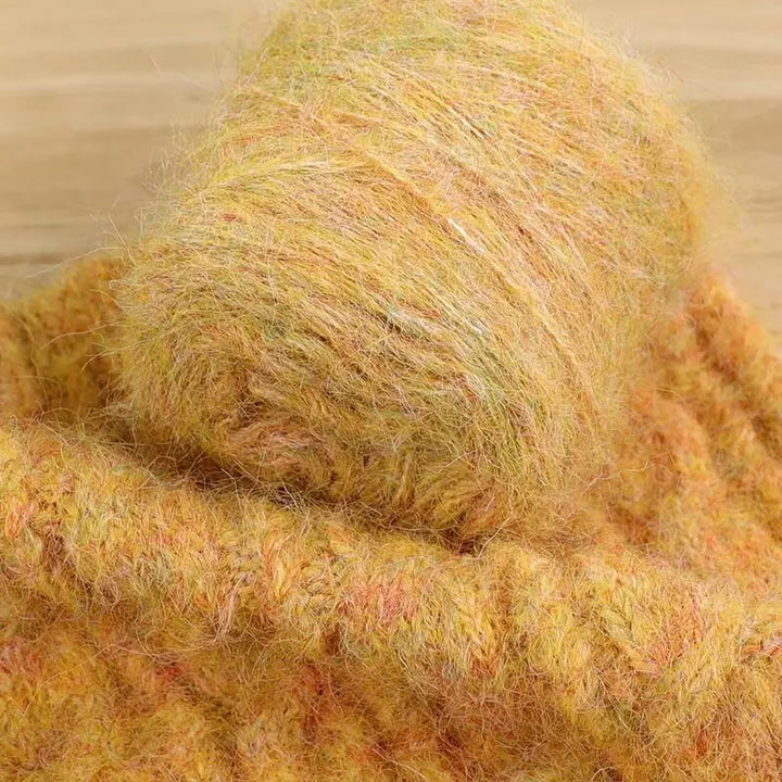 300g Long Wool & Mohair Yarn – Soft Fluffy Knitting Yarn for Sweaters, Shawls & Fashion Wear (6 Pieces/Bag)