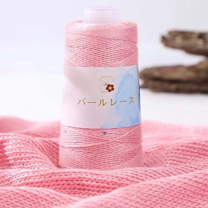 150g Bamboo Fiber & Linen Yarn with Sequins (3 Pieces) – Medium-Fine Yarn for Sweaters, Hats, Gloves & DIY Crafts