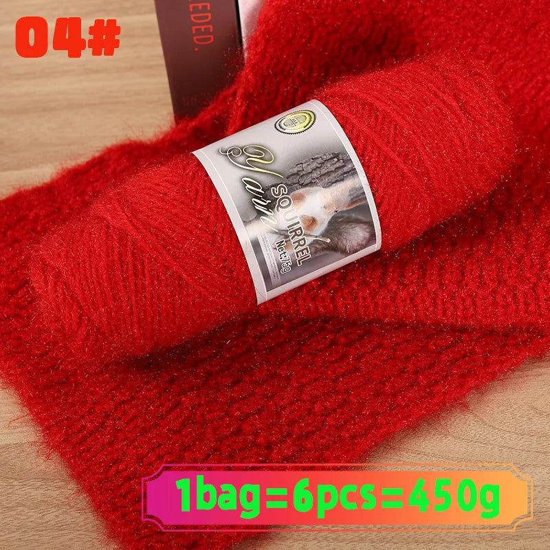 Thick Imitation Fur Yarn Ball – Soft DIY Knitting Yarn for Hats, Scarves, Coats & Shawls