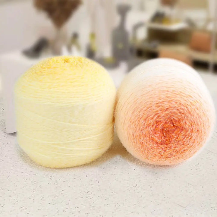 Super Large Gradient Long-Haired Yarn – Extra-Large Medium-Thick Skein for Knitting & Crochet