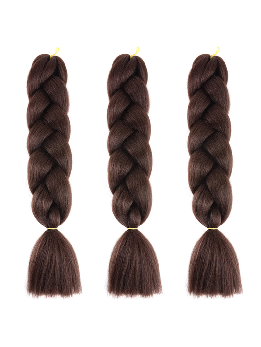 3 Packs 24 Inch Rainbow Braiding Hair Extensions – Ombre Synthetic Jumbo Braid Hair for Crochet Braids (Rose Red)