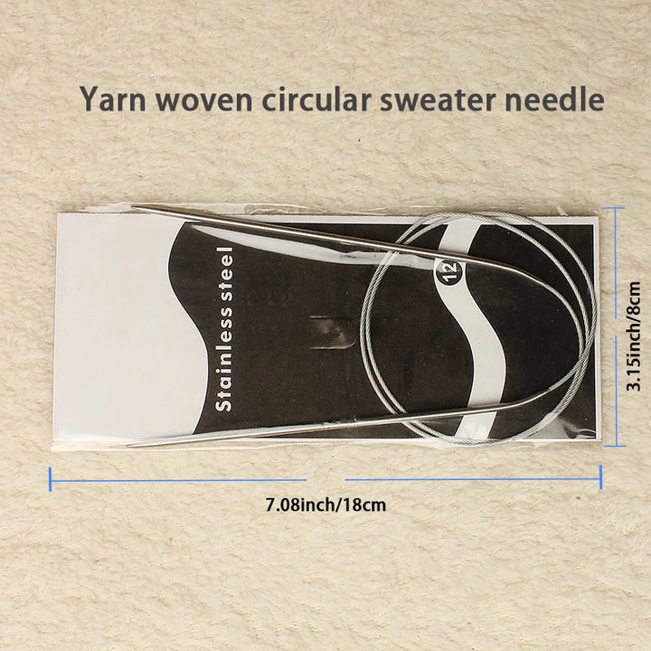Stainless Steel Circular Knitting Needles – Metal Loop Needles for Sweaters, Scarves & DIY Knitting
