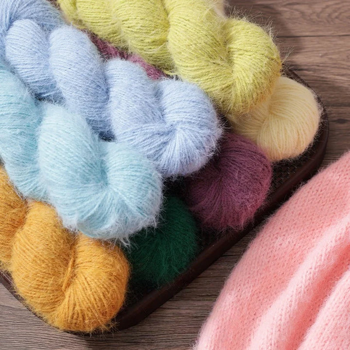 190g Colorful Gold Silk Acrylic Yarn – Medium-Thick Shiny Yarn for Bags, Cushions, Shoes & DIY Crafts