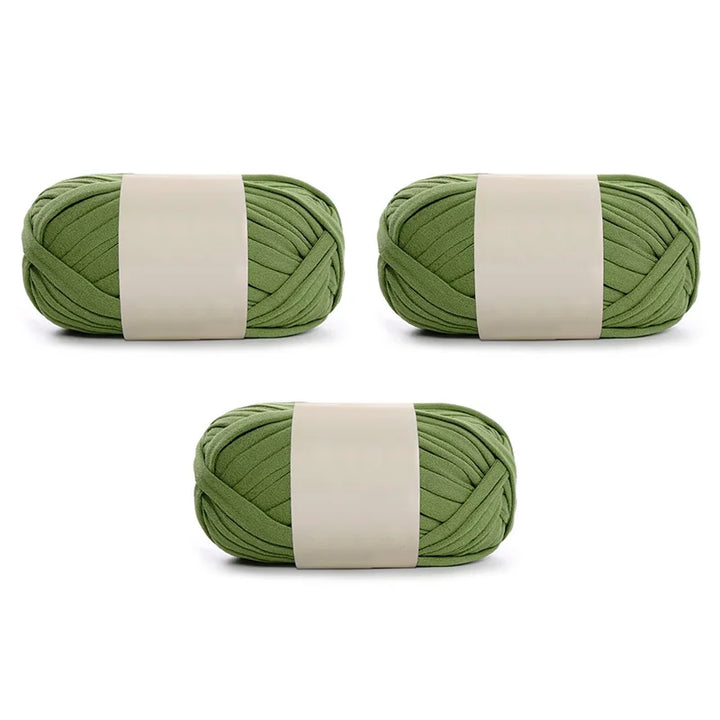 3PC 300g Thick Fabric Yarn – Soft Colored DIY Yarn for Carpets, Bags, Toys & Slippers