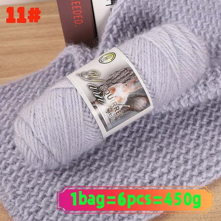 Thick Imitation Fur Yarn Ball – Soft DIY Knitting Yarn for Hats, Scarves, Coats & Shawls
