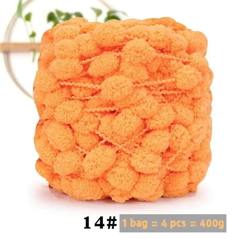 Super Soft Bean Yarn – Plush Polyester Chunky Yarn for Blankets, Cushions, Hats & DIY Crafts (400g, 4pcs Pack)