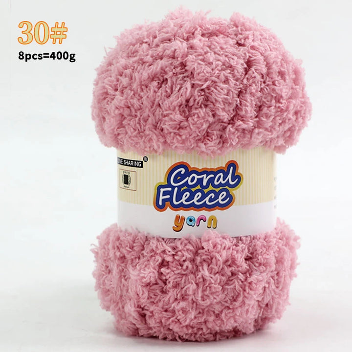 Soft Coral Yarn – Fluffy, Skin-Friendly Knitting Yarn for Sweaters, Scarves & DIY Winter Wearables