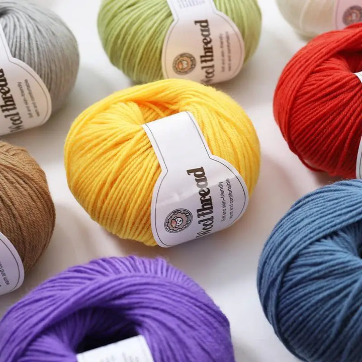 500g Fine Wool Knitting Yarn – Soft Handmade Yarn for Sweaters, Scarves, Hats & DIY Crafts (10 Skeins)