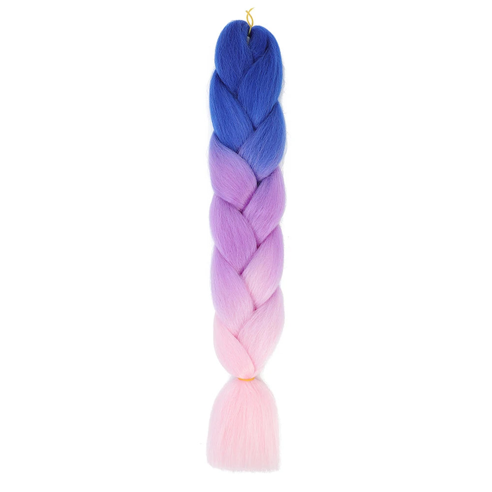 24 Inch Jumbo Braids Extensions – Synthetic Afro Ombre Kanekalon Hair for Children