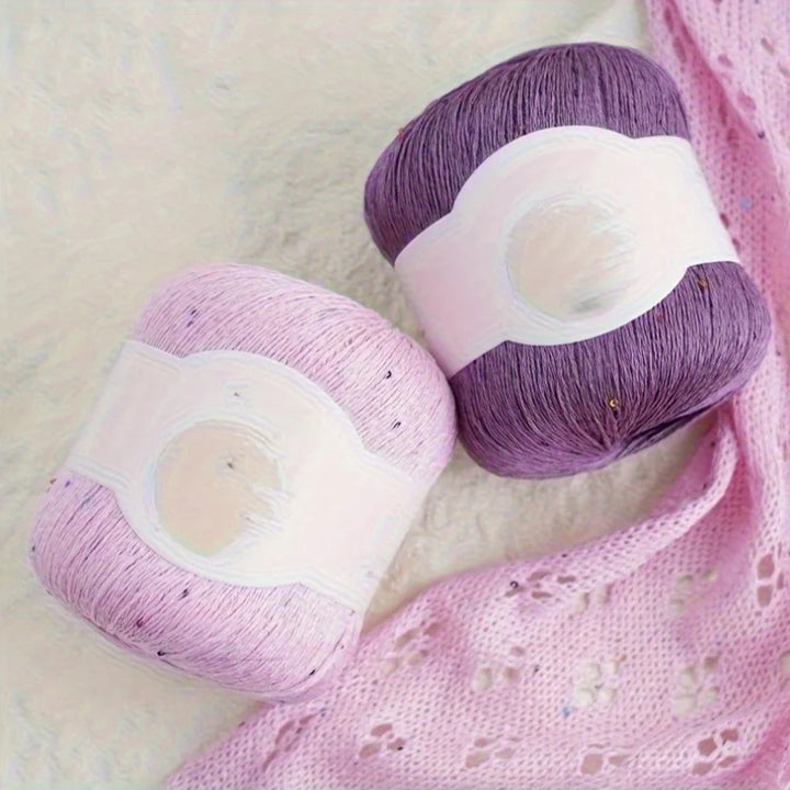 200g Colorful Sequin Yarn – Soft Knitting Yarn for Sweaters, Scarves & DIY Crafts (4 Pieces/Pack)