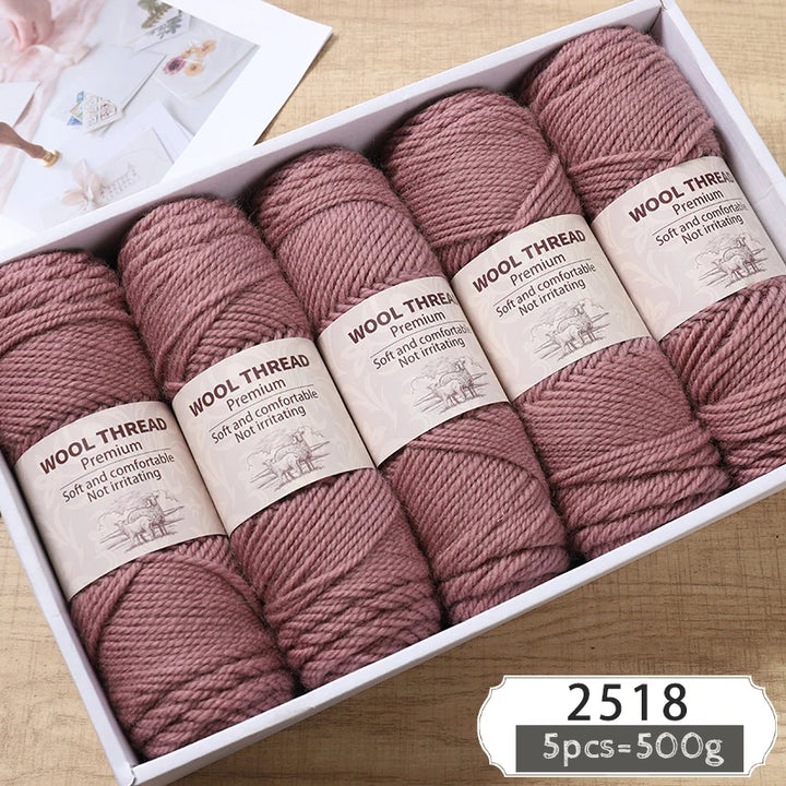 500g Thick Alpaca Wool Yarn – 245 Needle Knitting Yarn for Sweaters, Jackets & Accessories