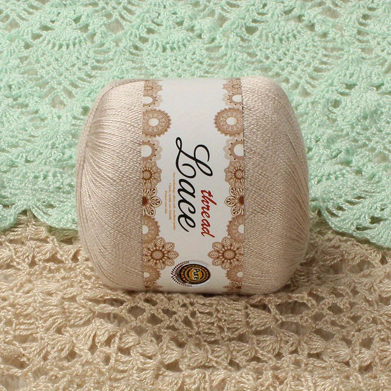 200g No. 8 Pearl Lace Yarn (4 Skeins) – Fine Crochet & Knitting Yarn for Shawls, Summer Sweaters, Scarves & Hats