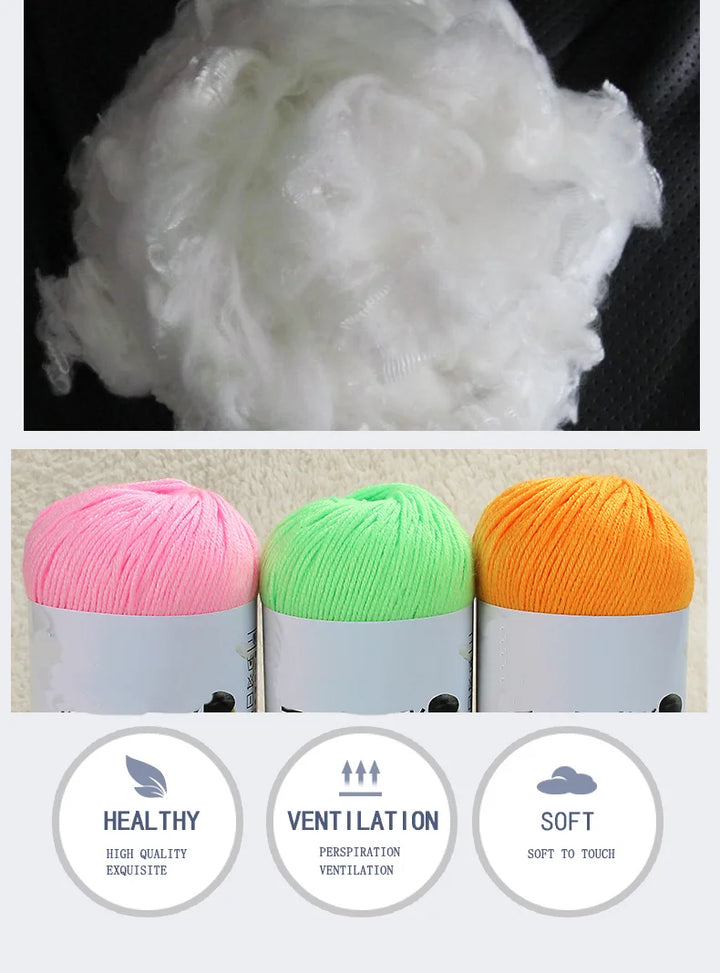 500g Soft Medium-Thick Knitting Yarn Set (10 Pieces) – Cozy Yarn for Sweaters, Hats, Scarves & Crochet Projects