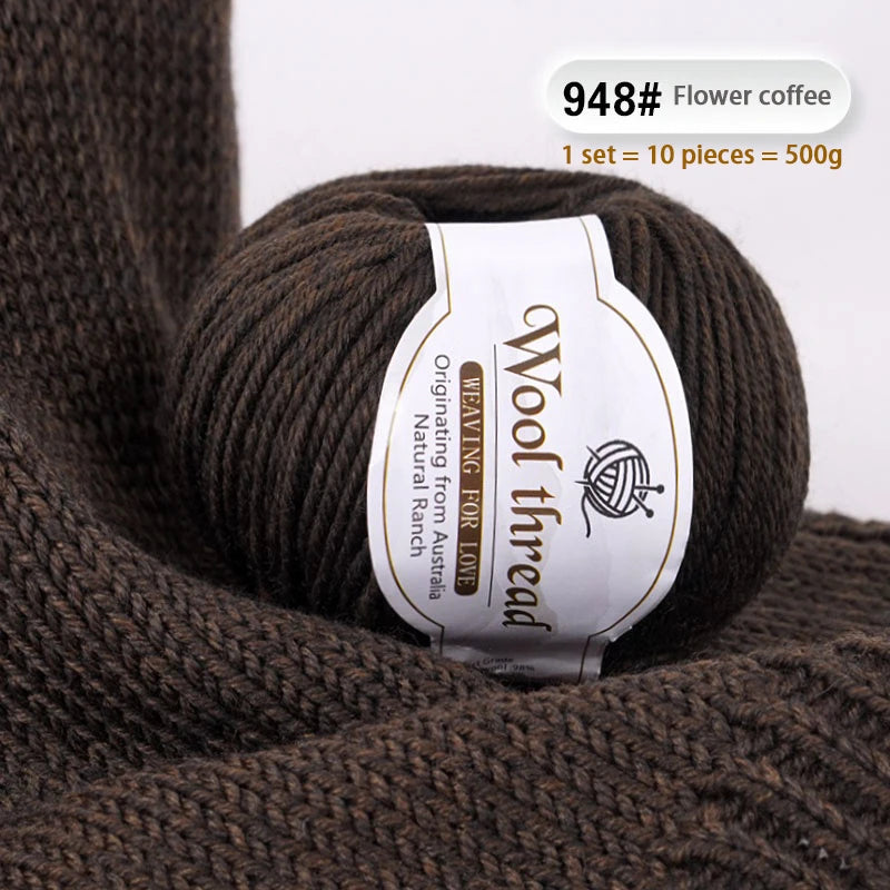 Rainbow Gradient Alpaca Wool Yarn – Medium Thick Knitting Yarn for Sweaters, Scarves, Shawls & DIY Crafts