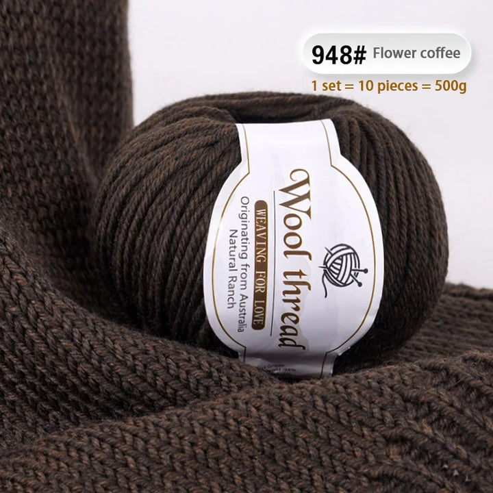 Rainbow Gradient Alpaca Wool Yarn – Medium Thick Knitting Yarn for Sweaters, Scarves, Shawls & DIY Crafts