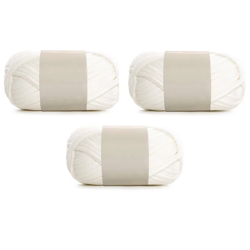 3PC 300g Thick Fabric Yarn – Soft Colored DIY Yarn for Carpets, Bags, Toys & Slippers