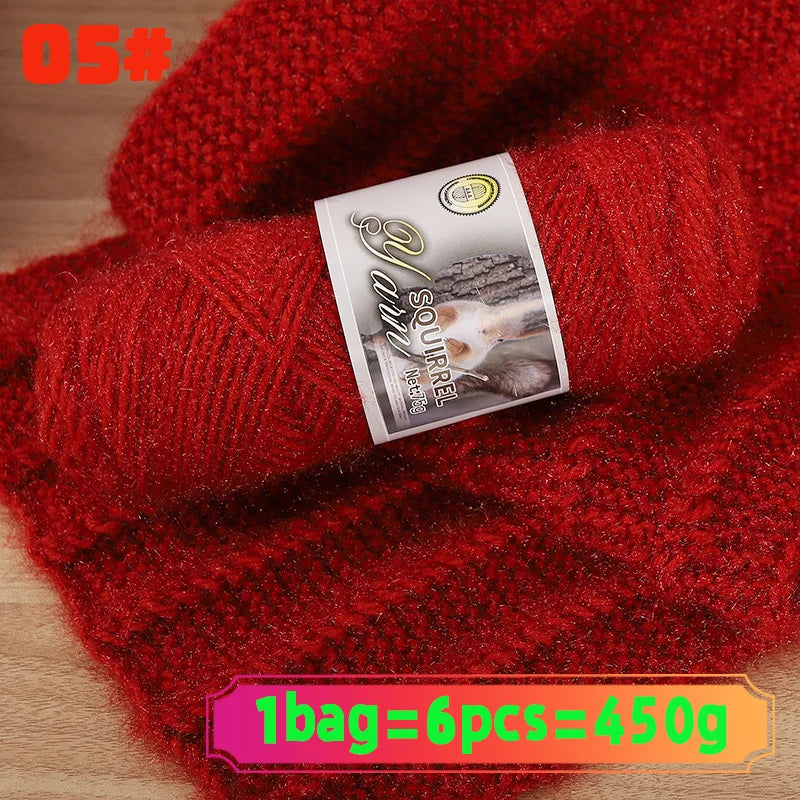 Thick Imitation Fur Yarn Ball – Soft DIY Knitting Yarn for Hats, Scarves, Coats & Shawls