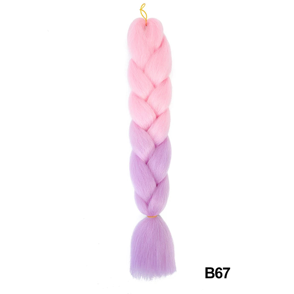 Synthetic 24 Inch 100g Ombre Jumbo Braiding Hair – Kanekalon Twist Extensions